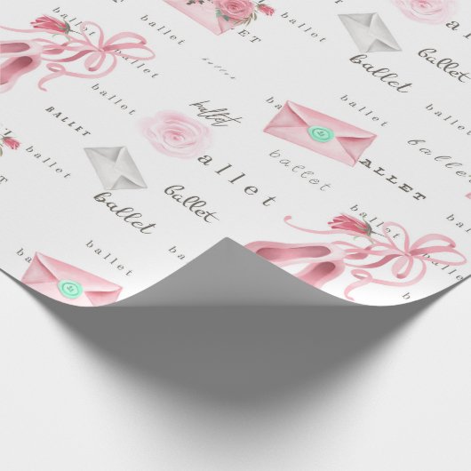 Roze baletslippers cadeaupapier (Hoek)