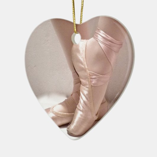 Roze baletslippers keramisch ornament (Links)