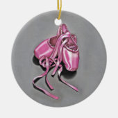 Roze baletslippers keramisch ornament (Voorkant)