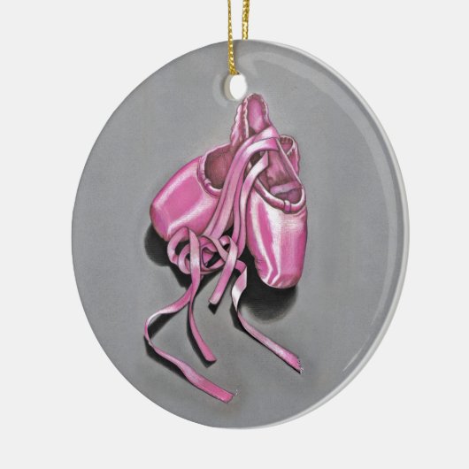 Roze baletslippers keramisch ornament (Links)