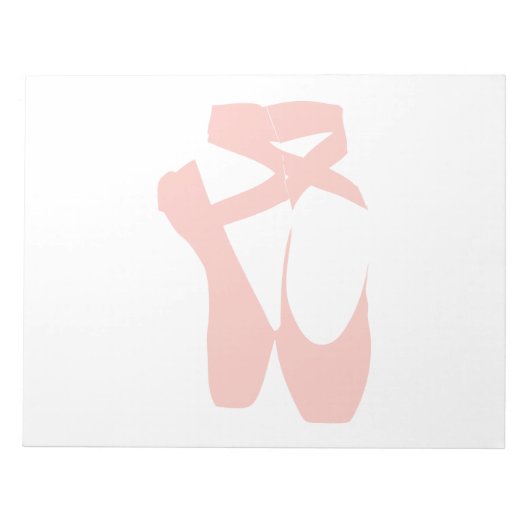 Roze baletslippers notitieblok (Voorkant)