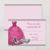 Roze baljurk hoge hak schoenen Quinceanera RSVP (Voorkant / Achterkant)