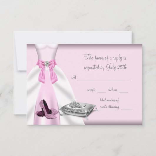 Roze baljurk hoge hak schoenen Quinceanera RSVP (Voorkant)