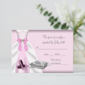 Roze baljurk hoge hak schoenen Quinceanera RSVP (Staand voorkant)