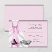 Roze baljurk hoge hak schoenen Quinceanera RSVP (Voorkant / Achterkant)