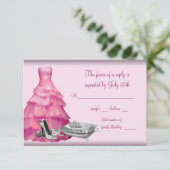 Roze baljurk hoge hak schoenen Quinceanera RSVP (Staand voorkant)