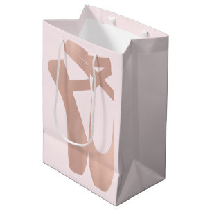 Roze Baljurkslippers Ballerina Roségoud Feestje Medium Cadeauzakje