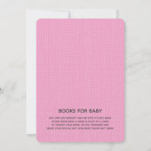 Roze balk in de uitnodiging tot het Baby shower Ov (Achterkant)