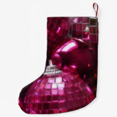 Roze ballen kerstsok kleine kerstsok (Achterkant)