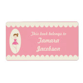 Roze Ballerina 1 Bookplate Labels (Voorkant)