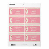 Roze Ballerina 1 Bookplate Labels (Full Sheet)
