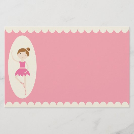 Roze Ballerina 1 briefpapier (Voorkant)