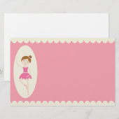 Roze Ballerina 1 briefpapier (Voorkant / Achterkant)