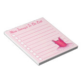 Roze Ballerina Ballet Dance-leraar om een lijst op Notitieblok (Schuin)