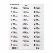 Roze Ballerina Ballet Dancer w/Tutu Dance Labels (Full Sheet)