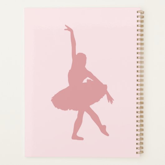 Roze Ballerina Ballet Dancing School Planner (Achterkant)