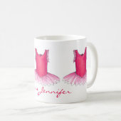 Roze Ballerina Ballet Overweging Dance Teacher Tut Koffiemok (Voorkant rechts)