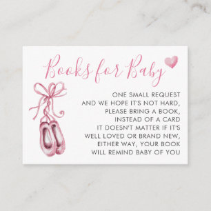 Roze Ballerina Ballet Schoenen Meisje Boeken voor  Informatiekaartje