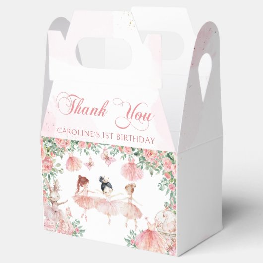 Roze Ballerina Ballet Verjaardagsgunstbox Bedankdoosjes (Geopend)
