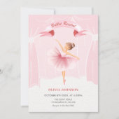 Roze ballerina balletuitvoering kaart (Voorkant)