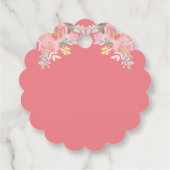 Roze Ballerina Birthday Party Shower Hartelijk dan Bedankjes Labels (Achterkant)