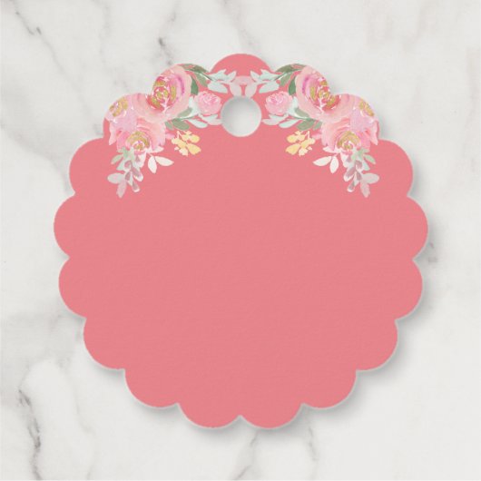 Roze Ballerina Birthday Party Shower Hartelijk dan Bedankjes Labels (Achterkant)