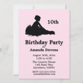 Roze Ballerina Birthday Uitnodiging (Voorkant)