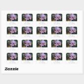 Roze Ballerina Blossingetiketten Vierkante Sticker (Vel)