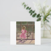 roze ballerina briefkaart (Staand voorkant)
