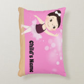 Roze Ballerina Bruin Haar Accentkussen Accent Kussen (Voorkant(Verticaal))