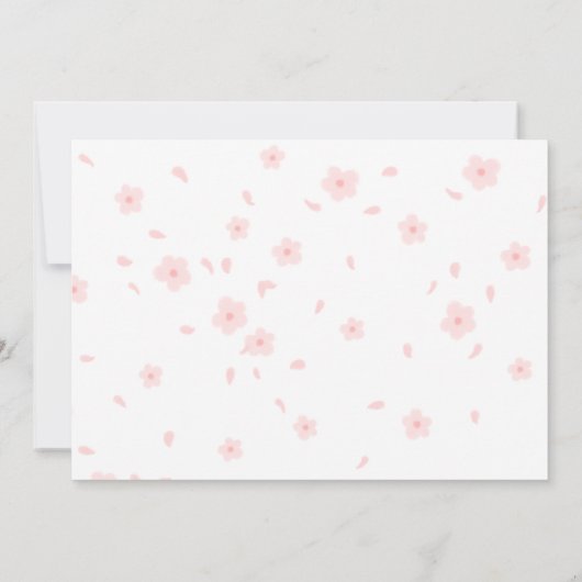 Roze Ballerina Bunny Eerste Verjaardag Bloemenfoto Kaart (Achterkant)