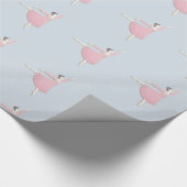 Roze Ballerina Cadeaupapier (Hoek)