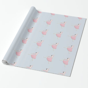 Roze Ballerina Cadeaupapier