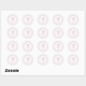 Roze Ballerina Custom Name Geloof in Your Dreams Ronde Sticker (Vel)
