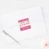 Roze Ballerina Dance Verjaardag Dank u Sticker (Envelop)