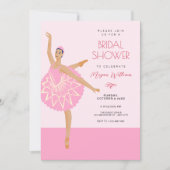 Roze Ballerina dans ballet bruidsdouche Kaart (Voorkant)