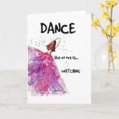 Roze Ballerina, Dans Quote, Art Kaart (Gele Bloem)