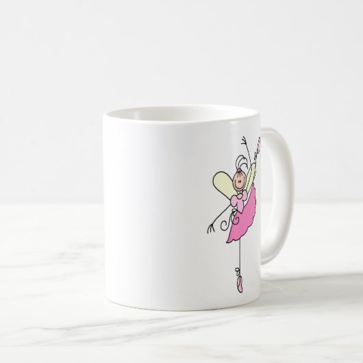 Roze Ballerina Dansende Mok (Voorkant rechts)