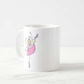 Roze Ballerina Dansende Mok (Voorkant links)