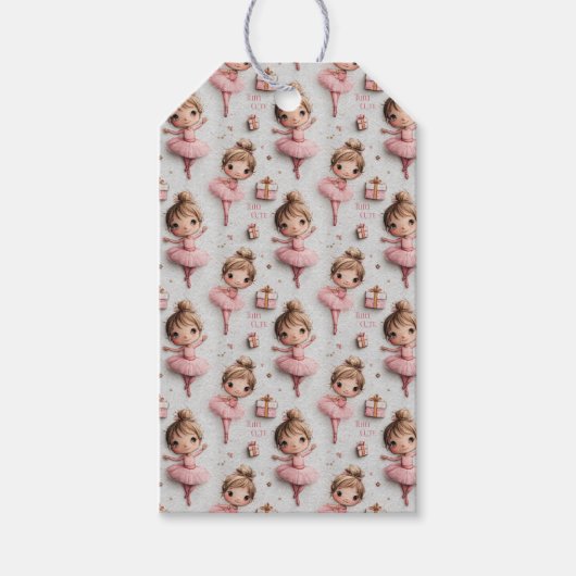 Roze Ballerina Droom met Tutus Cadeaulabel (Voorkant)