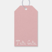 Roze Ballerina Droom met Tutus Cadeaulabel (Achterkant)