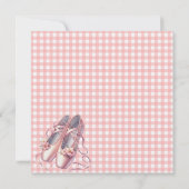 Roze Ballerina Duck Baby shower Invitation (Achterkant)