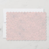 Roze Ballerina Eerste Verjaardag Uitnodiging (Achterkant)