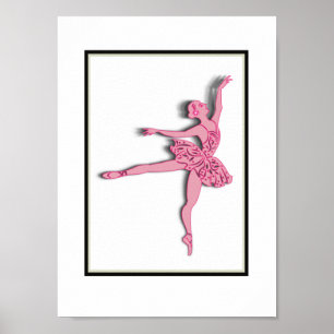 roze ballerina Girls Bedroom Decor Wall Art Poster