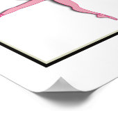  roze ballerina Girls Bedroom Decor Wall Art Poster (Hoek)