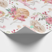 Roze Ballerina Inpakpapier (Hoek)