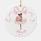 Roze Ballerina Kerst Ornament Keepsake (Voorkant)