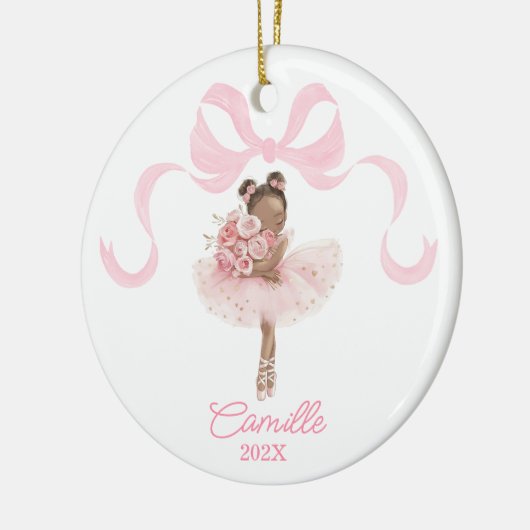 Roze Ballerina Kerst Ornament Keepsake (Links)