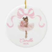 Roze Ballerina Kerst Ornament Keepsake (Achterkant)