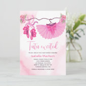Roze Ballerina Meisje Baby shower Kaart (Staand voorkant)